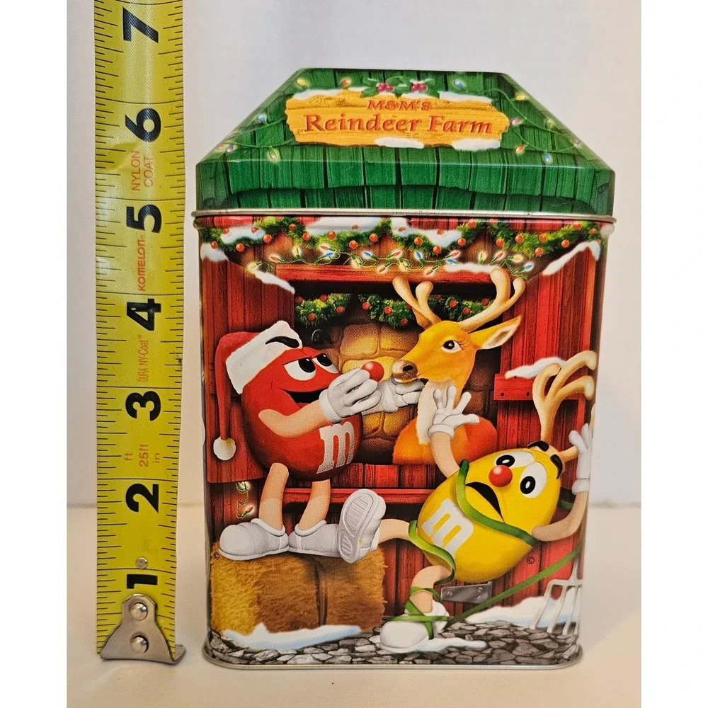 M&M's Reindeer Farm Christmas Village Series Tin 2003 Collectible #16